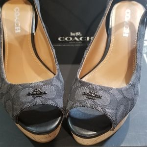 Coach Ferry Logo Signature C Jacquard/Calf 7M